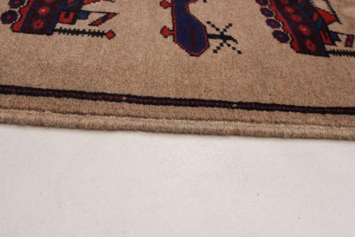 Afghan Rare War 3'0" x 4'5" Hand-knotted Wool Rug 