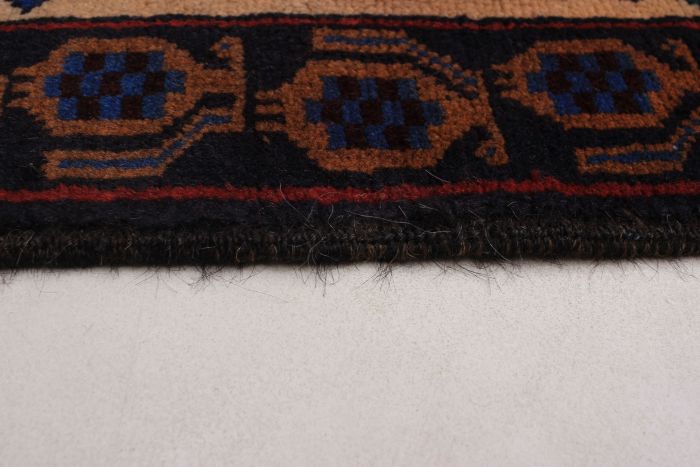 Afghan Rare War 3'8" x 6'11" Hand-knotted Wool Rug 