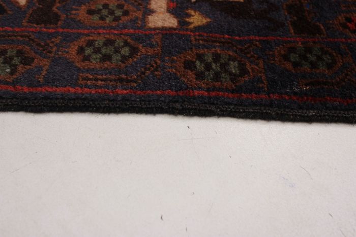 Afghan Rare War 3'10" x 6'8" Hand-knotted Wool Rug 