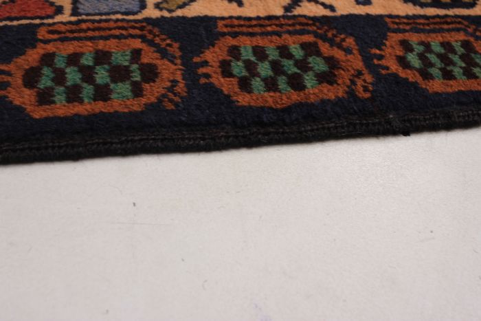 Afghan Rare War 3'10" x 6'7" Hand-knotted Wool Rug 