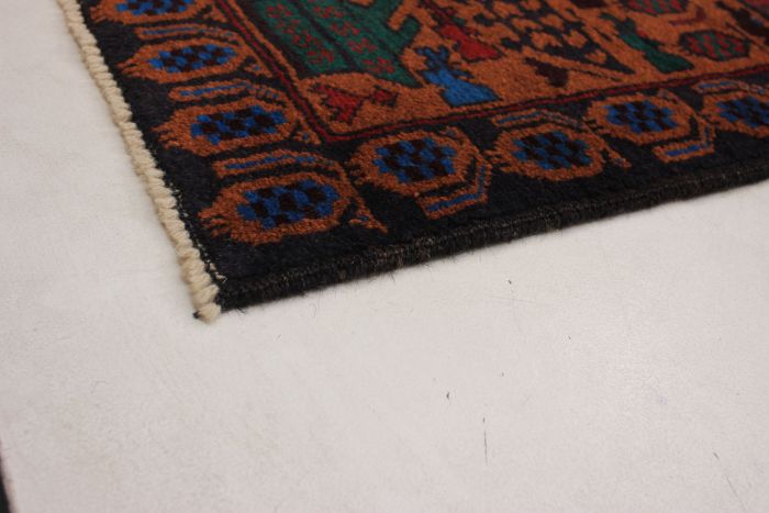Afghan Rare War 4'0" x 6'9" Hand-knotted Wool Rug 