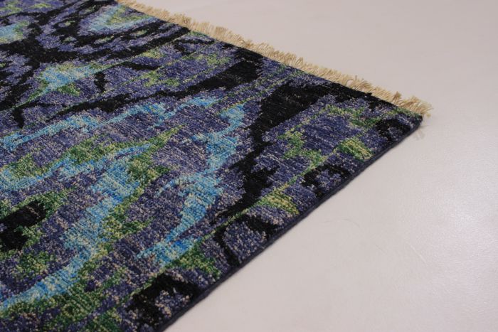 Indian Shalimar 4'1" x 5'9" Hand-knotted Wool Rug 
