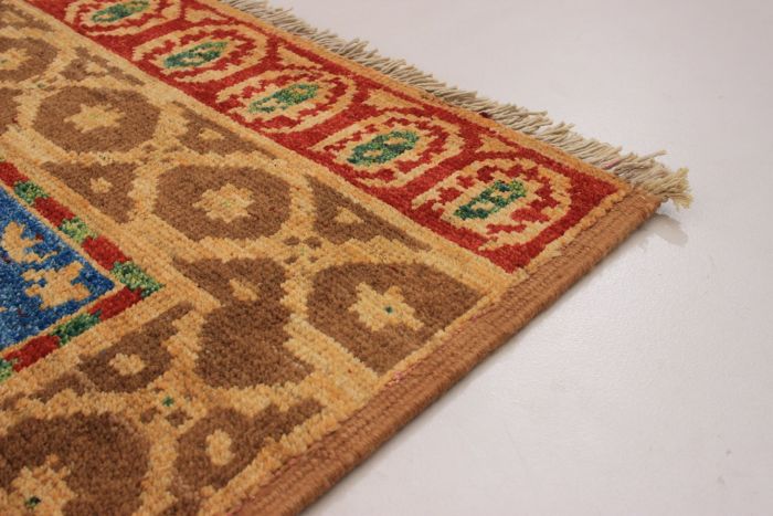 Indian Shalimar 4'2" x 6'2" Hand-knotted Wool Rug 