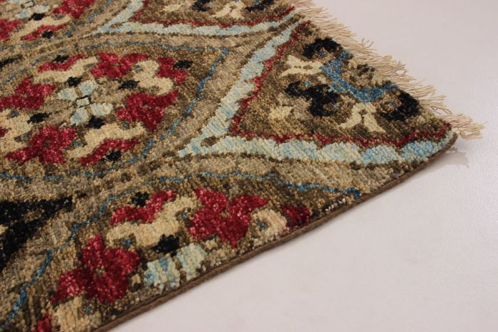 Indian Shalimar 4'0" x 4'1" Hand-knotted Wool Rug 