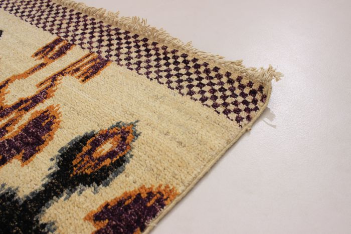 Indian Shalimar 4'0" x 4'2" Hand-knotted Wool Rug 