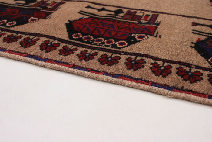 Afghan Rare War 6'7" x 9'0" Hand-knotted Wool Rug 