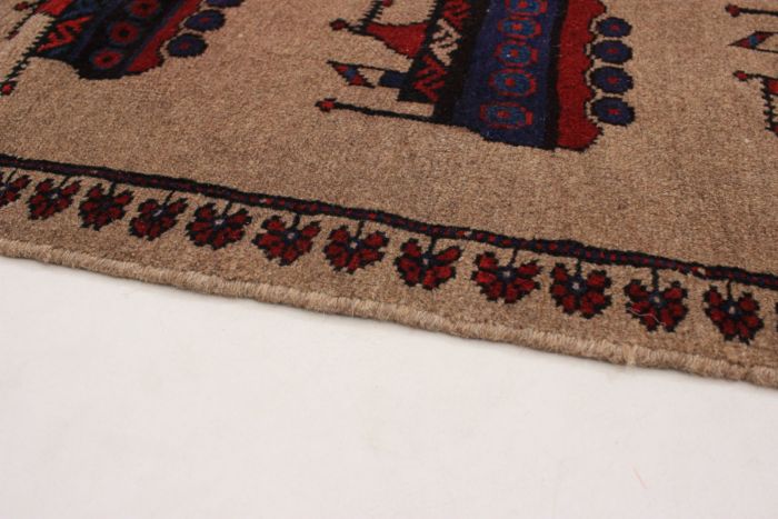 Afghan Rare War 6'6" x 9'0" Hand-knotted Wool Rug 