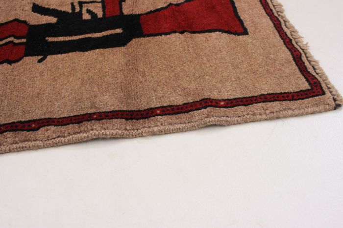 Afghan Rare War 6'9" x 9'5" Hand-knotted Wool Rug 
