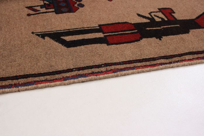 Afghan Rare War 6'8" x 9'5" Hand-knotted Wool Rug 