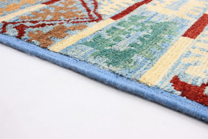Indian Shalimar 6'4" x 9'3" Hand-knotted Wool Rug 