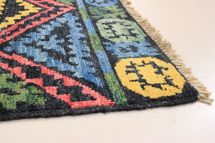 Indian Shalimar 4'2" x 6'0" Hand-knotted Wool Rug 