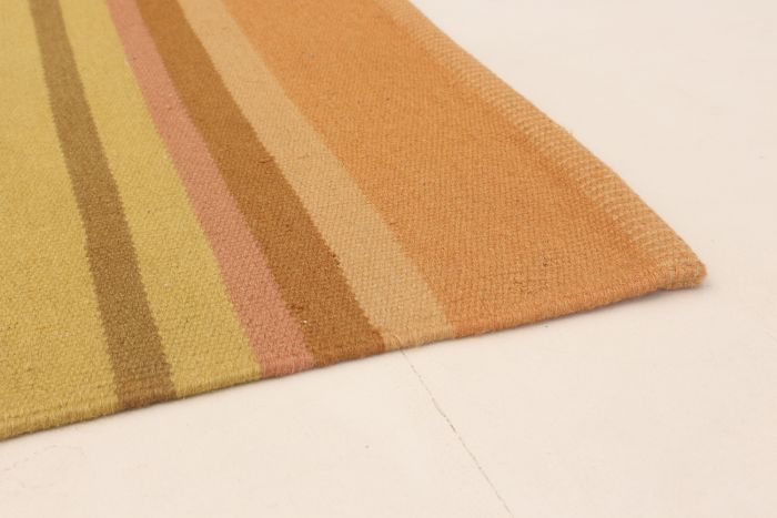 Indian Tribal Gabbeh 5'0" x 6'6" Flat-Weave Wool Kilim 