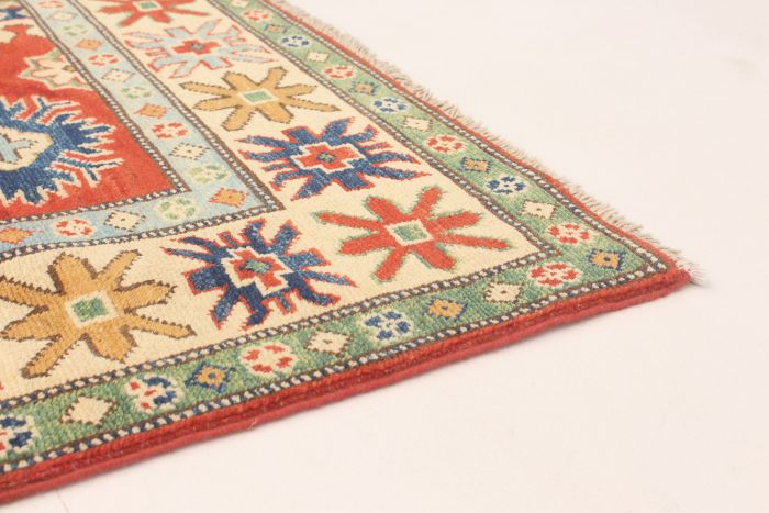 Afghan Uzbek Ghazni 5'0" x 6'6" Hand-knotted Wool Rug 