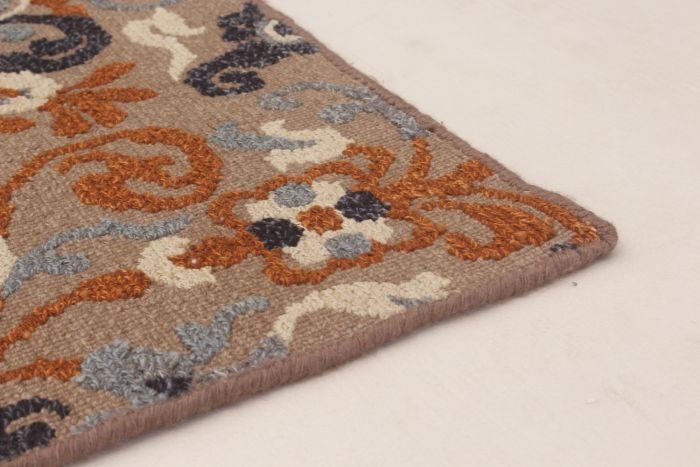 Indian Tamar I 5'6" x 8'6" Flat-Weave Wool Tapestry Kilim 