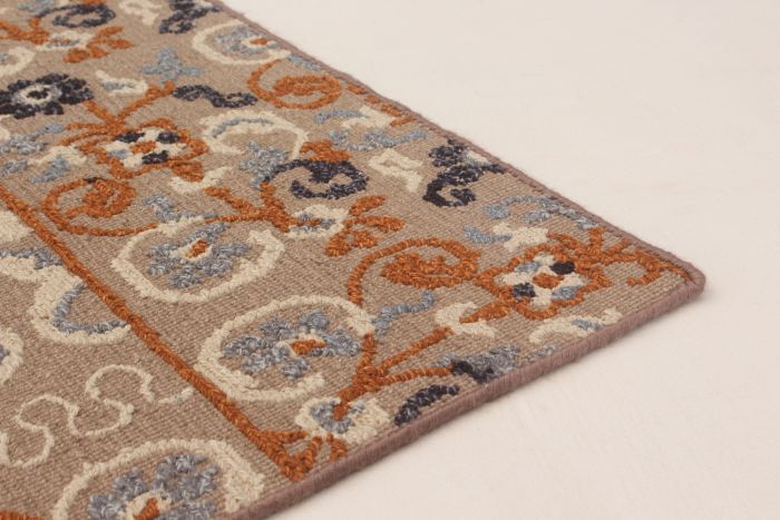 Indian Tamar I 3'6" x 5'6" Flat-Weave Wool Tapestry Kilim 