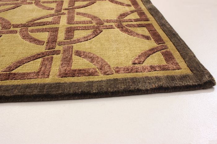 Nepal Silk Touch 5'7" x 8'8" Hand-knotted Silk, Wool Rug 