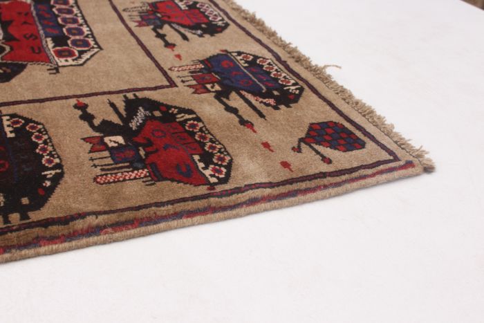 Afghan Rare War 6'11" x 9'3" Hand-knotted Wool Rug 
