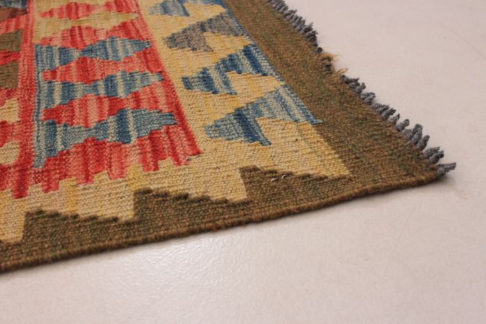 Turkish Kashkoli FW 6'8" x 9'10" Flat-Weave Wool Kilim 