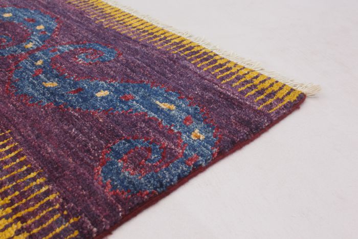 Indian Shalimar 4'1" x 11'9" Hand-knotted Wool Rug 