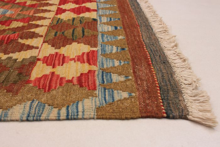 Turkish Kashkoli FW 6'5" x 9'9" Flat-Weave Wool Kilim 