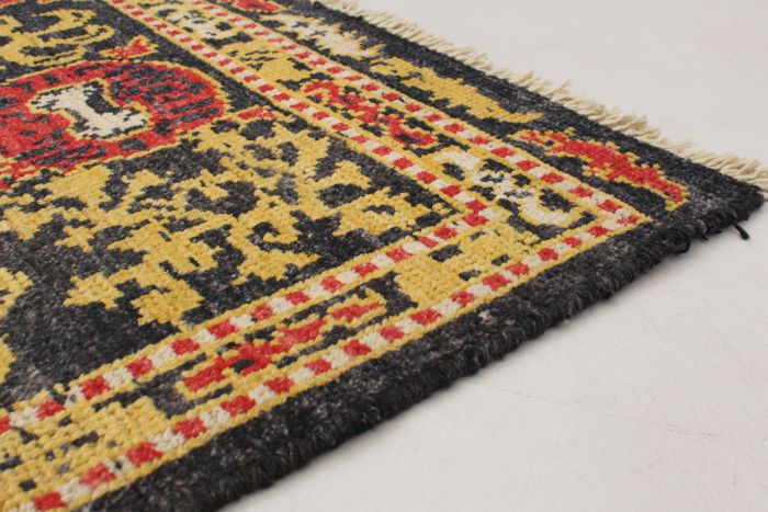 Indian Shalimar 4'0" x 6'3" Hand-knotted Wool Rug 