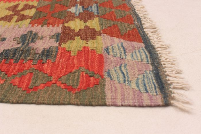 Turkish Kashkoli FW 4'10" x 6'0" Flat-Weave Wool Kilim 