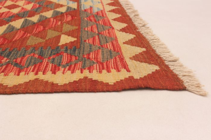 Turkish Kashkoli FW 5'3" x 8'6" Flat-Weave Wool Kilim 