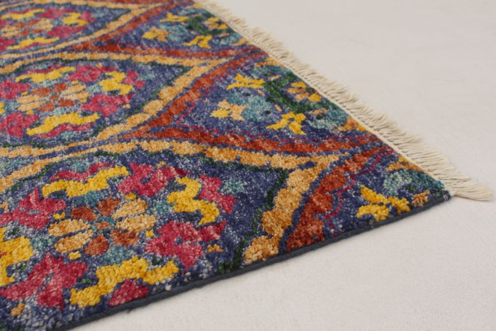Indian Shalimar 6'1" x 12'5" Hand-knotted Wool Rug 