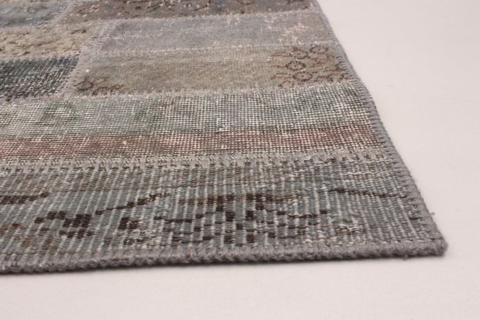 Turkish Color Transition Patchwork 5'11" x 7'9" Hand-knotted Wool Rug 