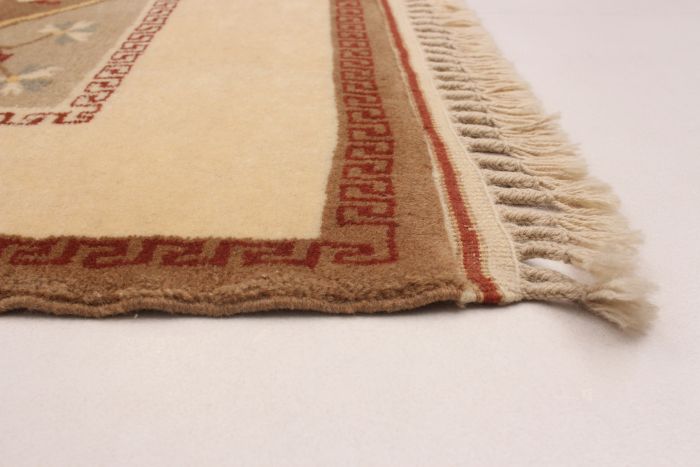 Turkish Melis Vintage 4'1" x 5'10" Hand-knotted Wool Rug 