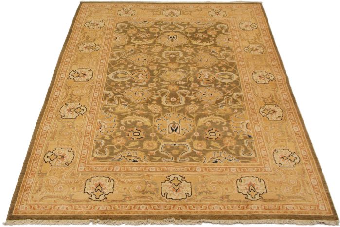 Pakistani Peshawar Oushak 6'0" x 9'1" Hand-knotted Wool Rug 