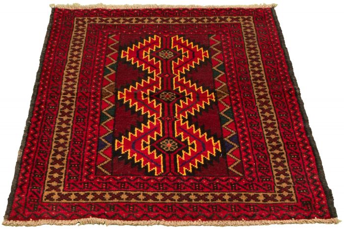 Afghan Akhjah 3'10" x 5'8" Hand-knotted Wool Rug 