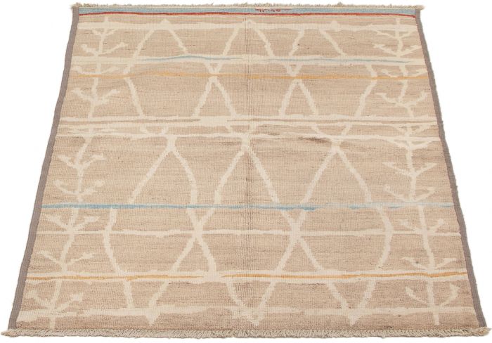 Indian Tangier 5'2" x 7'10" Hand-knotted Wool Rug 