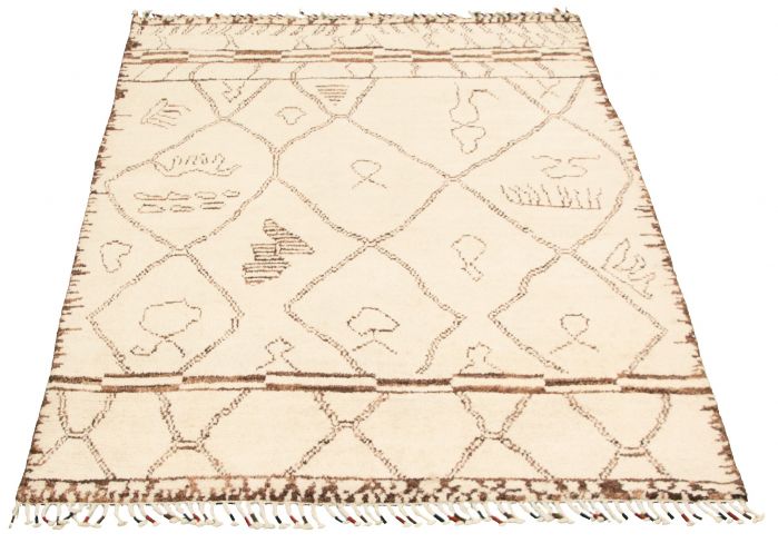 Pakistani Marrakech 5'0" x 8'1" Hand-knotted Wool Rug 