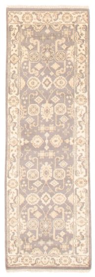 Indian Royal Oushak 2'7" x 7'10" Hand-knotted Wool Rug 