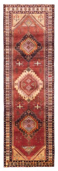 Persian Style 3'7" x 11'11" Hand-knotted Wool Runner Rug 