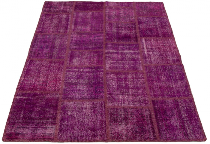 Turkish Color Transition Patchwork I 5'6" x 8'2" Hand-knotted Wool Rug 