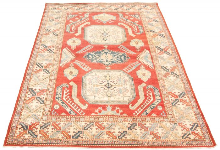 Afghan Finest Ghazni 6'2" x 10'10" Hand-knotted Wool Rug 