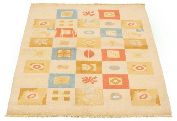 Pakistani Peshawar Ziegler 4'1" x 6'1" Hand-knotted Wool Rug 