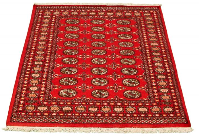 Pakistani Finest Peshawar Bokhara 4'1" x 6'2" Hand-knotted Wool Rug 