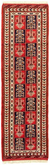 Turkmenistan Turkman 2'8" x 9'0" Hand-knotted Wool Rug 