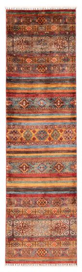 Pakistani Modern Ersari 2'9" x 9'10" Hand-knotted Wool Rug 