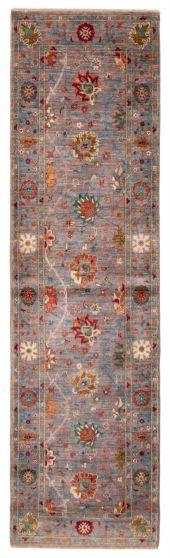 Pakistani Modern Ersari 2'7" x 9'6" Hand-knotted Wool Rug 