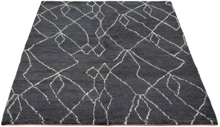 Indian Arlequin 6'4" x 9'0" Hand-knotted Wool Rug 