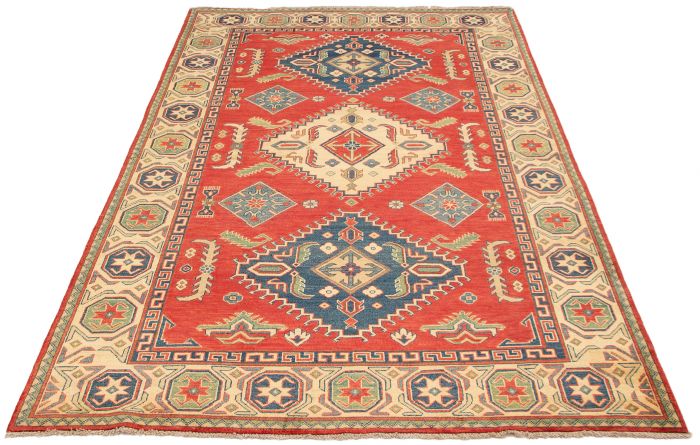 Afghan Finest Ghazni 6'6" x 9'10" Hand-knotted Wool Rug 