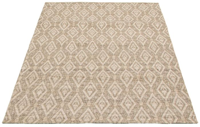 Indian Collage 4'5" x 6'6" Handmade Chenille Rug 
