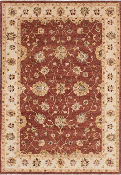 Indian Chobi Twisted 6'4" x 9'1" Hand-knotted Wool Rug 