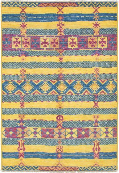 Indian Shalimar 6'2" x 8'5" Hand-knotted Wool Rug 