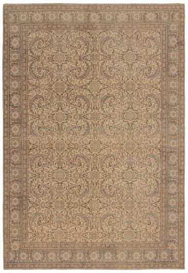Turkish Antalya Vintage 6'4" x 9'3" Hand-knotted Wool Rug 