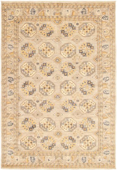 Pakistani Finest Peshawar Ziegler 6'2" x 9'0" Hand-knotted Wool Rug 